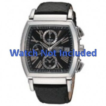 Bracelet de montre Seiko 7T92-0HP0 / SNDZ99P1 / L011024J0 Cuir Noir 20mm